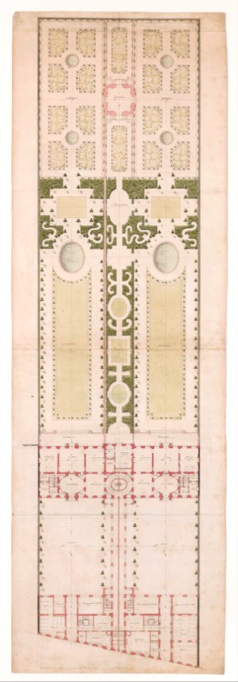 Ground Plan for the Hotel de la Rochefoucauld Doudeauville and its Garden, Paris MET DP339579
