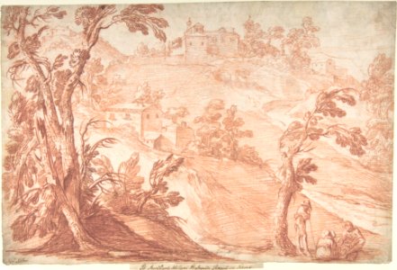 Hilly Landscape with Three Figures MET DP801424