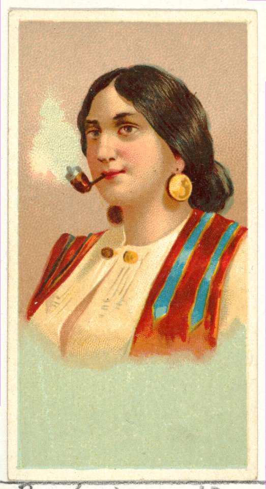 Gypsy Girl, printer's sample from World's Smokers series (N33) for Allen & Ginter Cigarettes MET DP838632