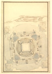 Ground Plan of the Catafalque for Anna Cristina, Wife of Carlo Emanuele II of Savoy MET DP820100