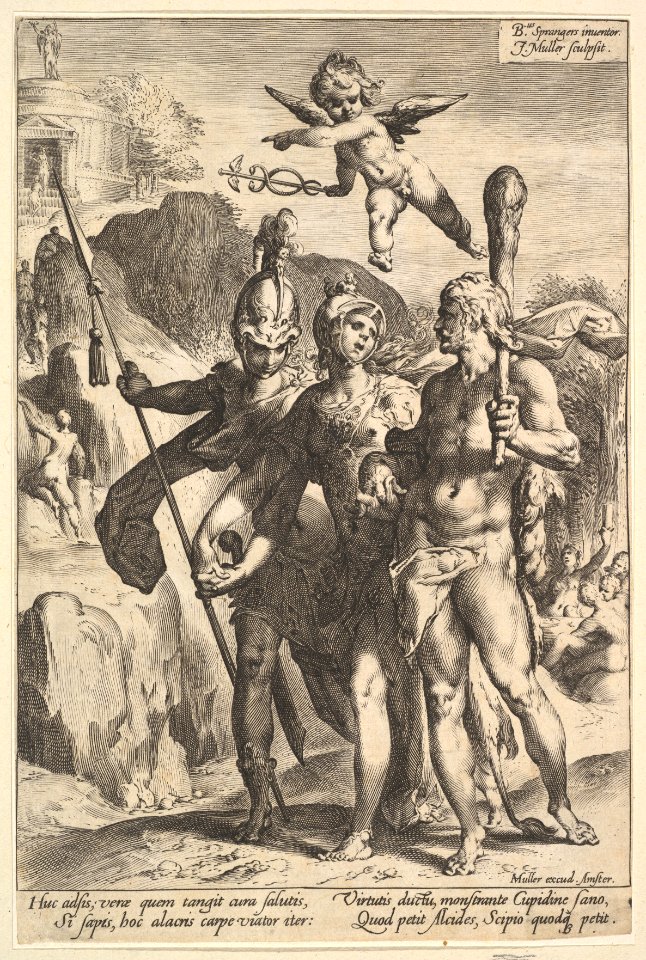 Hercules Being Shown the Mountainous Road to the Temple of Immortal Fame in the Company of Minerva and Mars MET DP825419