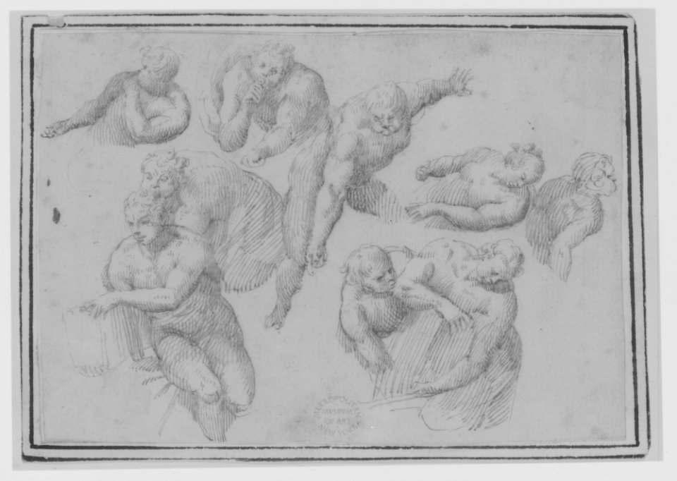 Group of Figures Copied from Michelangelo's Last Judgment MET 37423