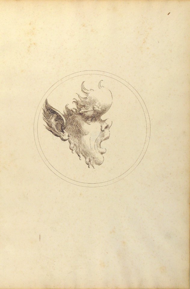 Grotesque Head With a Bulging Forehead Looking to the Right Within a Circle MET 60.541.11