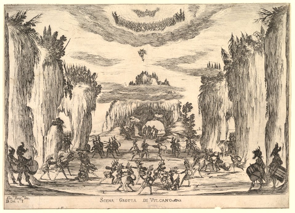 Grotto scene with Vulcan, from 'The marriage of the gods' (Le nozze degli Dei) MET DP827775