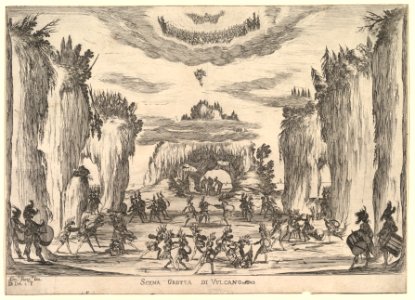 Grotto scene with Vulcan, from 'The marriage of the gods' (Le nozze degli Dei) MET DP827775