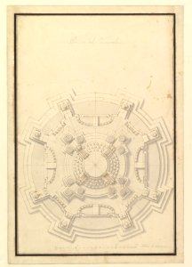 Ground Plan of a Catafalque for Francis Lewis of Newburg, Archshop of Mainz (died Breslau 1732) MET DP820106