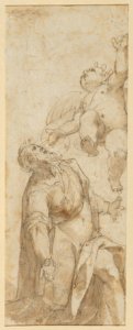 Group of Laborers in a Field (recto); Angel Appearing to a Kneeling Saint (verso) MET DP842175