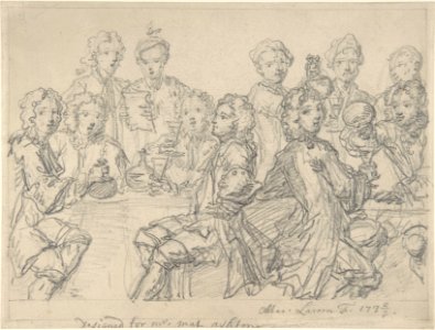 Group of Figures at a Table MET DP804682