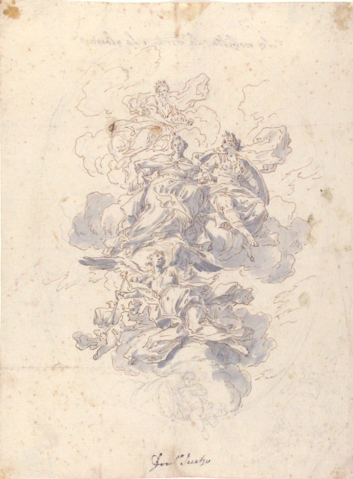 Group of Allegorical figures- Sketch for a Ceiling Decoration ? MET 17.236.42