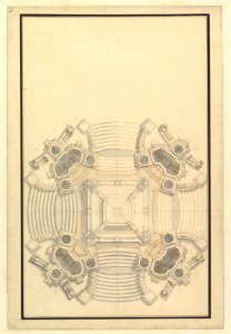 Ground Plan for a Catafalque for the King of Sardinia, Vittorio Amedeo (d.1732) MET DP820101