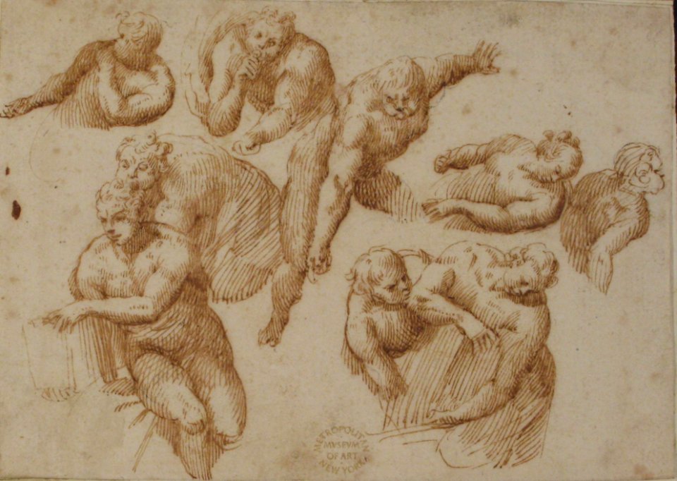 Group of Figures Copied from Michelangelo's Last Judgment MET 80.3.67