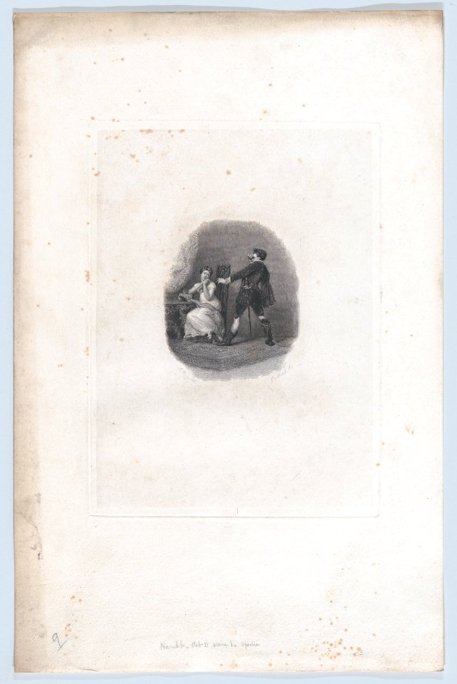 Hamlet and Ophelia (Shakespeare, Hamlet, Act II, Scene I) MET DP870202