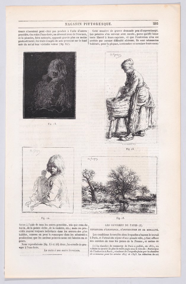 Group of wood engraving examples; from Magasin Pittoresque Met DP888878