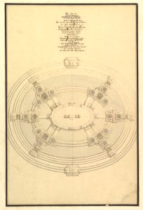 Ground Plan for a Catafalque for Eleonora Magdalena Theresa (6 Jan. 1655 - 19 Jan. 1720) MET DP820107