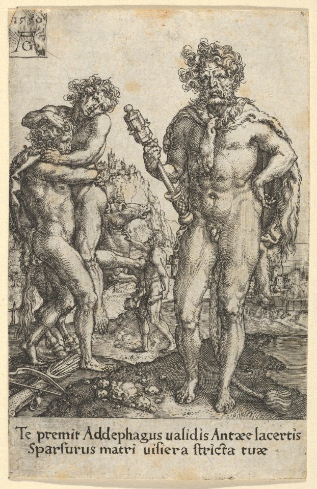 Hercules Squeezing Antaeus to Death, from The Labors of Hercules MET DP836676
