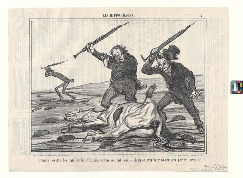 Grande révolte des rats de montfaucon, from Les Hippophages, published in Le Charivari, October 21, 1856 MET DP876522