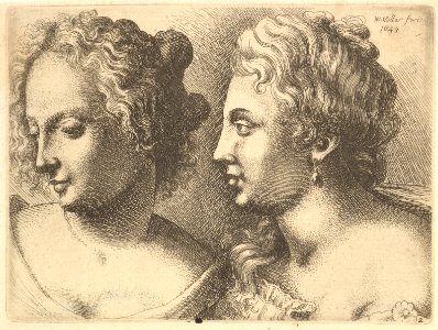 Heads of two young women MET DP823765