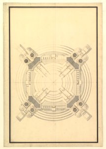 Ground Plan for a Catafalque for Frederick Augustus I, King of Poland and Elector of Saxony (1694-1733) MET DP820111