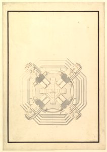 Ground Plan for a Catafalque for a Duke of Wolfenbüttel-Brunswich, probably Anton Ulrich (d. 1714) MET DP820105