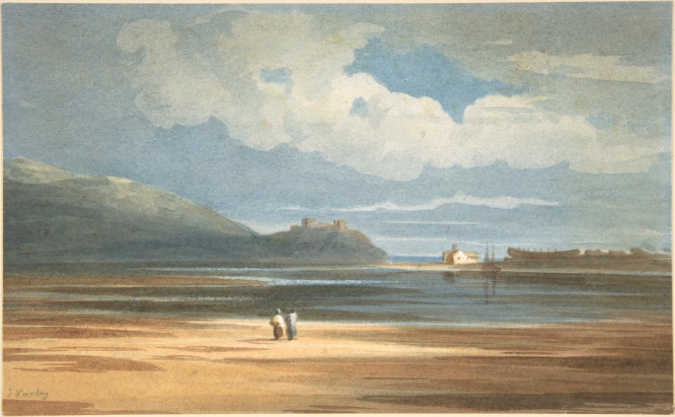 Harlech Castle across the Traeth Mawr MET DP805223