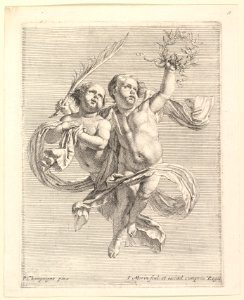 Groupe de deux angelots (regardant vers la droite) MET DP819810