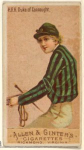 H.R.H. Duke of Connaught, from the Racing Colors of the World series (N22a) for Allen & Ginter Cigarettes MET DP835178