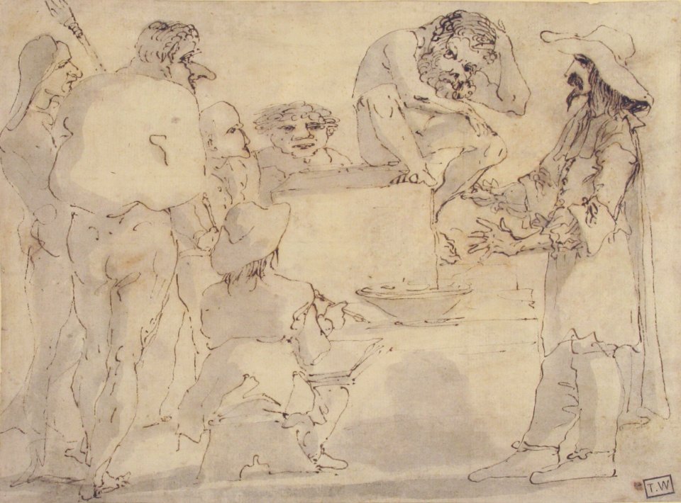 Group of Caricatured Figures with an Artist Drawing MET 1975.131.37