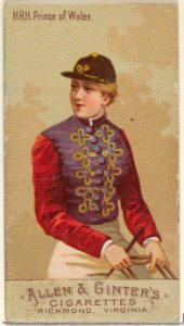 H.R.H. Prince of Wales, from the Racing Colors of the World series (N22b) for Allen & Ginter Cigarettes MET DP835234