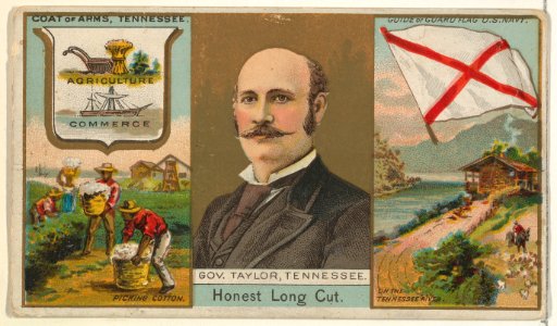 Governor Taylor, Tennessee, from "Governors, Arms, Etc." series (N133-1), issued by Duke Sons & Co. MET DP865478