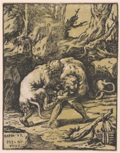 Hercules Strangling the Nemean Lion MET DP864189