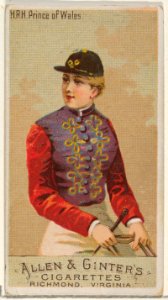 H.R.H. Prince of Wales, from the Racing Colors of the World series (N22a) for Allen & Ginter Cigarettes MET DP835177