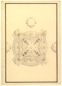 Ground Plan for a Catafalque for the regent of France Philip, Duke d'Orleans (1674-1723) MET DP820096