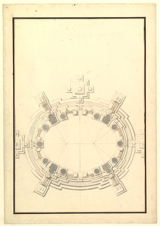 Ground Plan for a Catafalque for a Prince of Lorraine MET DP820081