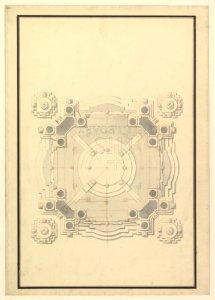 Ground Plan for a Catafalque for Louis, Dauphin of France, d. 1711 MET DP820110