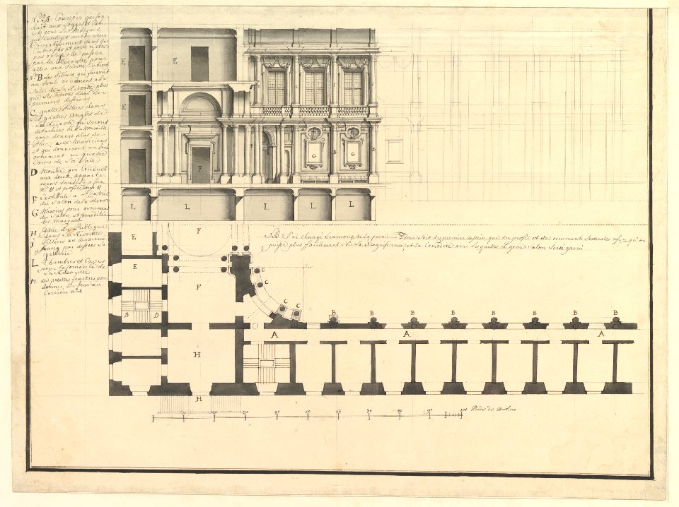 Half Longitudinal Section and Half Plan MET DP820190