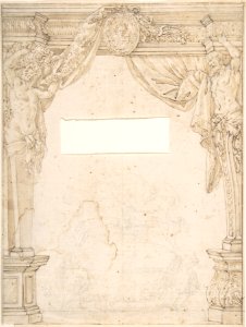 Herms Supporting and Overdoor with Portrait Oval MET DP802585