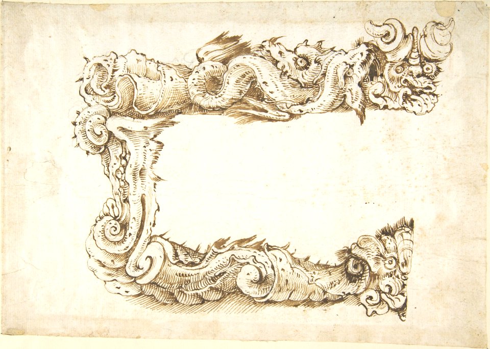 Half of a Cartouche with Monsters MET DP805605