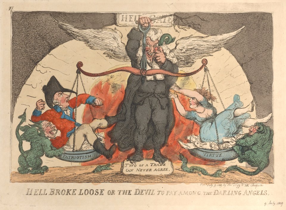 Hell Broke Loose, or the Devil to Pay Among the Darling Angels MET DP883665