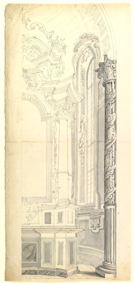 Halved Design for an Altar in a Chapel MET DP820534
