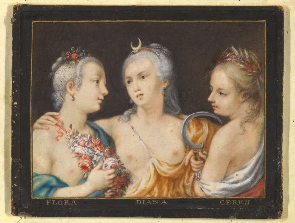 Heads of Goddesses (Flora, Diana, Ceres) MET DP823941