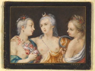 Heads of Goddesses (Flora, Diana, Ceres) MET DP823941