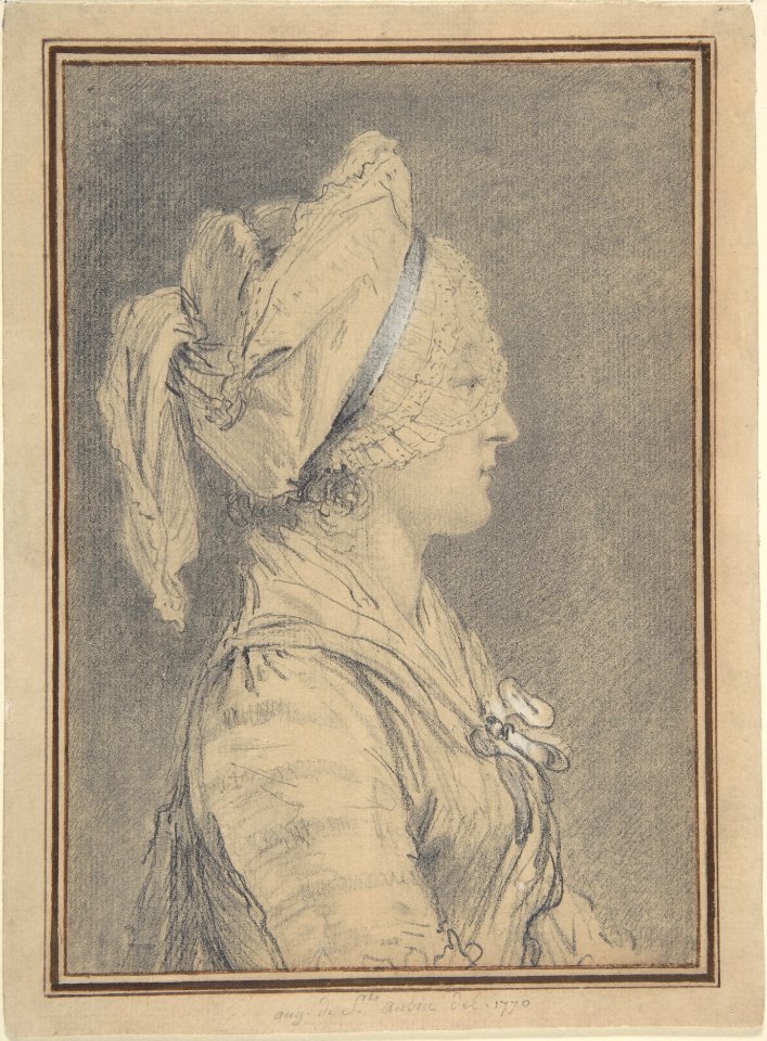 Half Figure of a Woman Wearing a Cap, in Profile to Right MET DP808116