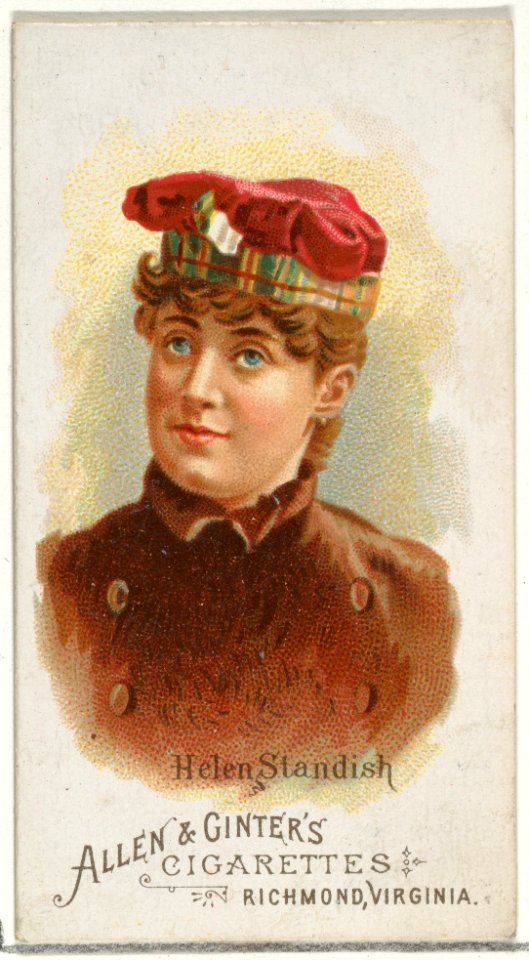 Helen Standish, from World's Beauties, Series 1 (N26) for Allen & Ginter Cigarettes MET DP838118