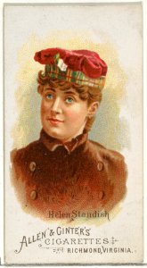 Helen Standish, from World's Beauties, Series 1 (N26) for Allen & Ginter Cigarettes MET DP838118