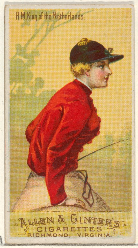 H.M. King of the Netherlands, from the Racing Colors of the World series (N22a) for Allen & Ginter Cigarettes MET DP835195