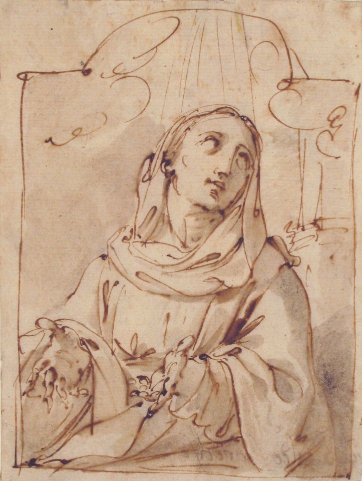 Half Figure of a Female Saint MET 49.150.6