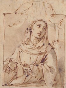 Half Figure of a Female Saint MET 49.150.6