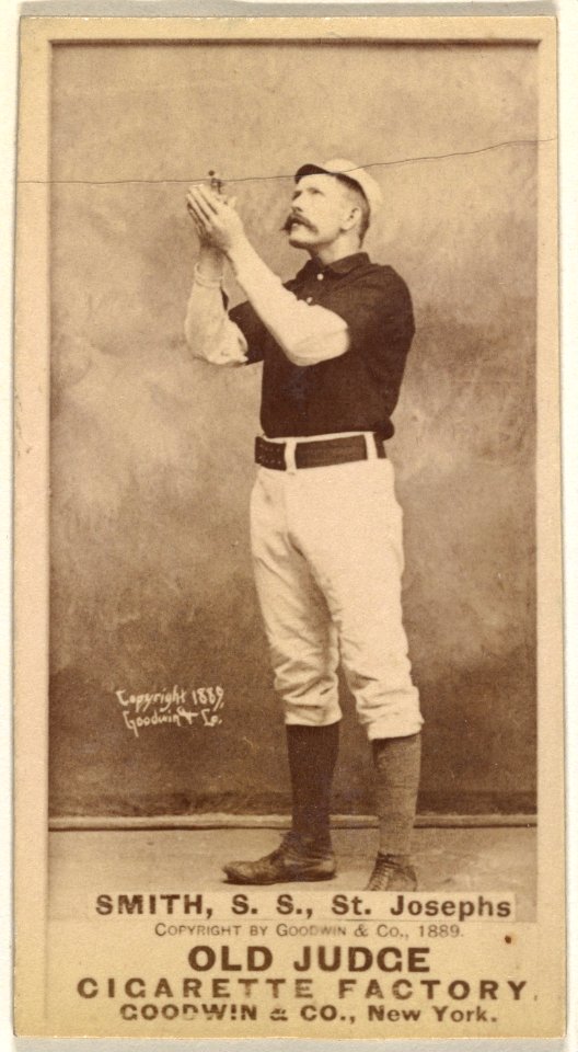 H. Smith, Shortstop, St. Joseph Clay Eaters, from the Old Judge series (N172) for Old Judge Cigarettes MET DP846236