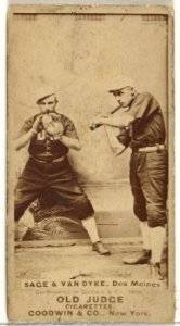 Harry "Doc" Sage and Bill Van Dyke, Des Moines Prohibitionists, from the Old Judge series (N172) for Old Judge Cigarettes MET DP846412