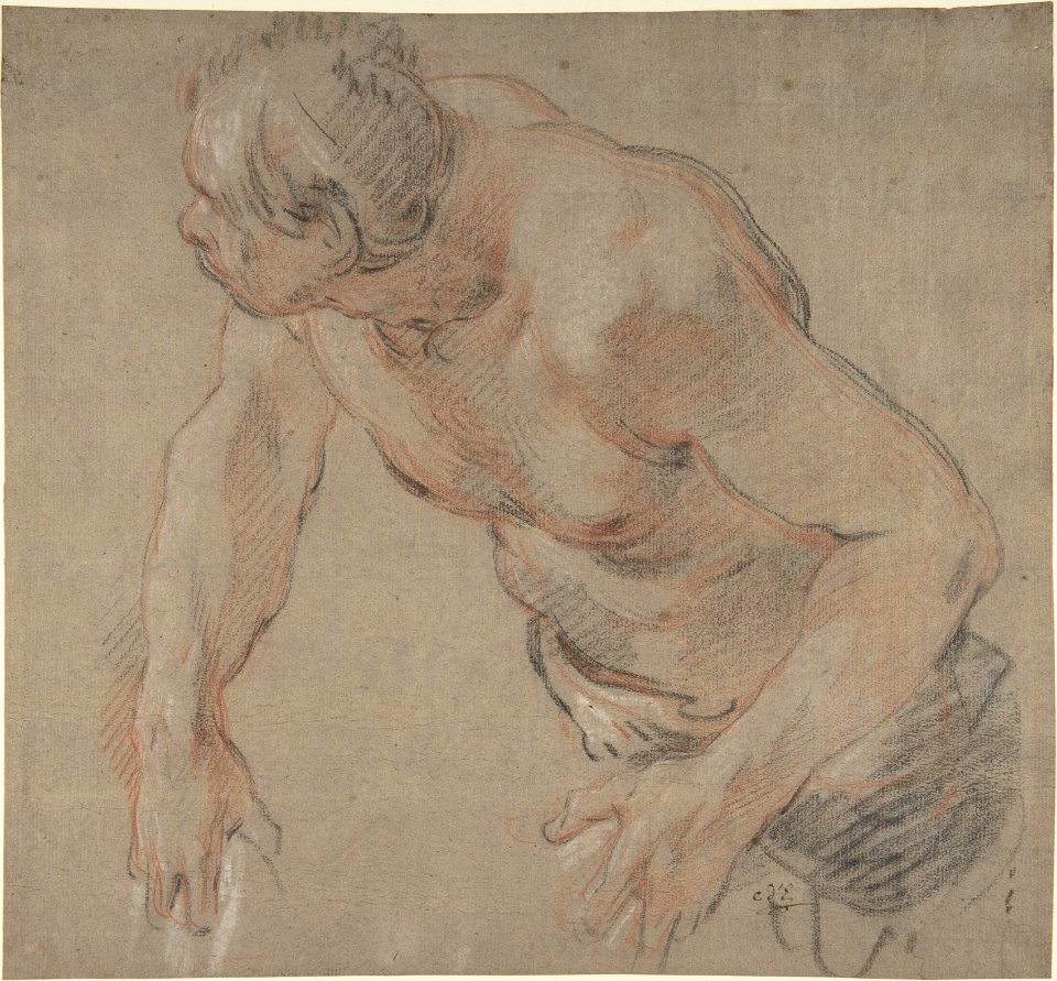 Half Figure of a Man, Nude to the Waist MET DP805934